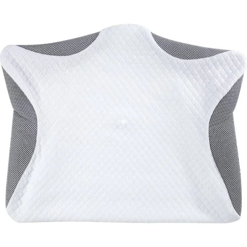 Memory Foam Cervical Pillowcase with Zipper, Replaceable, Machine Washable, Breathable and Non-Stuffy, Pillowcase Only, 1 Piece