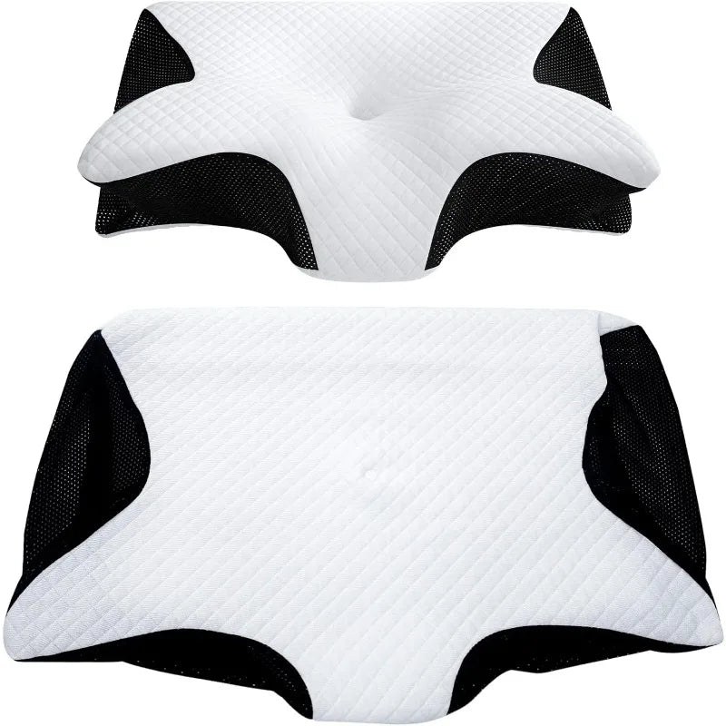 Memory Foam Cervical Pillowcase with Zipper, Replaceable, Machine Washable, Breathable and Non-Stuffy, Pillowcase Only, 1 Piece