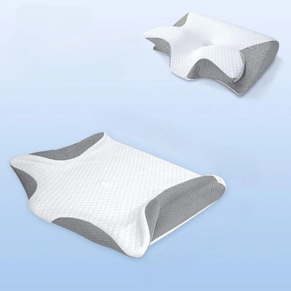 Memory Foam Cervical Pillowcase with Zipper, Replaceable, Machine Washable, Breathable and Non-Stuffy, Pillowcase Only, 1 Piece